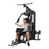 Coucheta Multifunctional Home Gym Equipment 150LB Weight Stack, Full Body Workout Machine with High/Low Pulley System, Leg Press & Butterfly Arms - 2 of 4