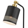 Possini Euro Design Keller 24" High Small Modern Desk Lamp USB Port AC Power Outlet Black Brass Finish Metal Single Home Office Living Room Charging - 3 of 4
