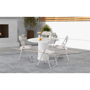 2/4 Pack Folding Chairs with Cushion, Portable Metal Folding Chairs for Indoor & Outdoor Events, Stackable with Non-Slip Feet - 1 of 4