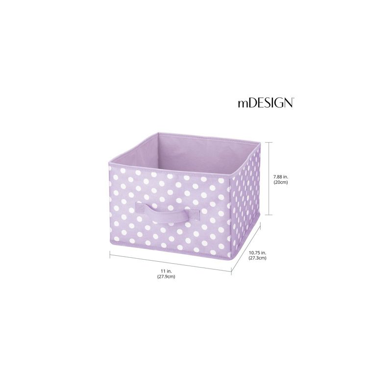 mDesign Foldable Fabric Bin for Cube Organizer - 4 Pack, 4 of 10