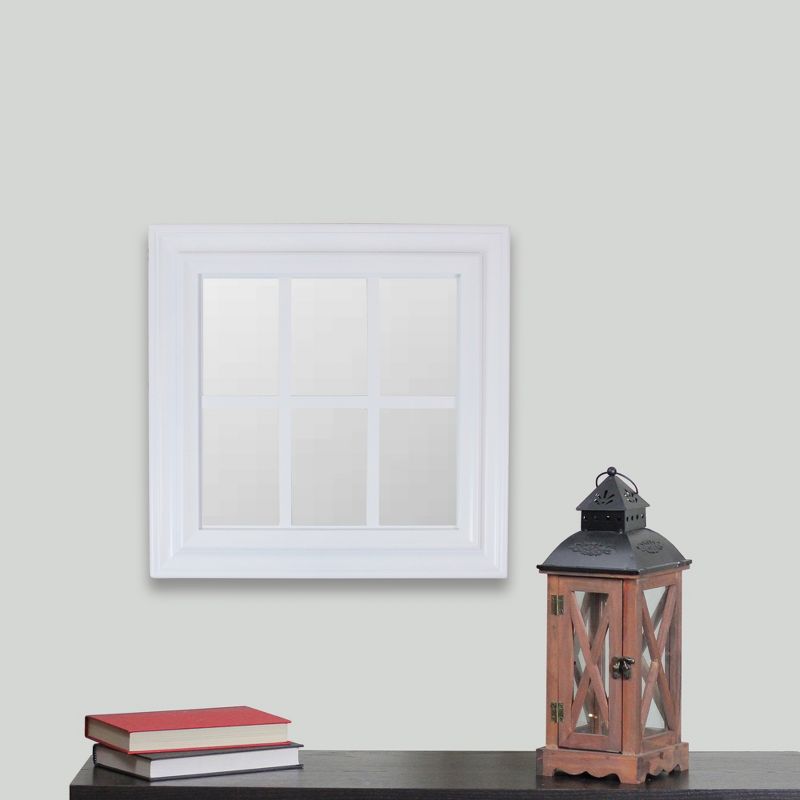 Northlight Mullions Windowpane Square Wall Mirror - 16.5" - White, 3 of 4