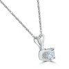 Pompeii3 1/4ct Solitaire Round Lab Created Diamond Pendant 14K White Gold - 3 of 4