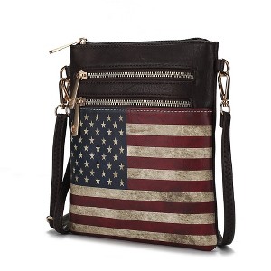 MKF Collection Genesis Printed Flag Vegan Leather Women’s Crossbody Bag by Mia K - 1 of 4