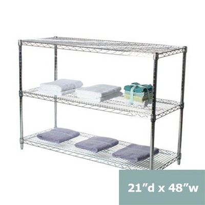 Shelving.com Chrome Wire Shelving with 3 Tier Shelves -