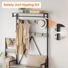 Entryway Shoe Storage Rack with Bench, Coat Rack Hall Tree with 7 Hooks and Storage Shelf, Entryway Coat Rack for Hallway Mudroom Bedroom - 4 of 4