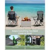 2-Pack Heavy-Duty Foldable Camping Chairs with High Back, Adjustable Armrests & Drink Holders, Portable Outdoor Sports Chairs, - 4 of 4