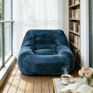 GDFStudio Palioxis Modern Corduroy Upholstered Bean Bag Chair : Target
