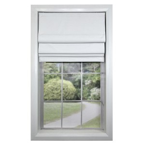 Versailles Octavia Cordless Roman Blackout Shades For Windows Insides/Outside Mount White - 1 of 4