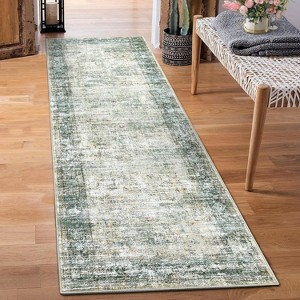 Vintage Non-Slip Rug, Washable Rug, Modern Home Decor, Vintage Carpet, For Bedroom, Laundry Room - 1 of 4