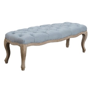 Regal Tufted Bench Light Blue - Picket House Furnishings