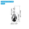 Unique Bargains Hanging Ornament DIY Craft Teardrop Crystal Chandelier Pendant Beads 3.35" x 1.5" 10 Pcs - 2 of 4