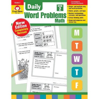 Daily Word Problems, Grade 2 - by  Evan-Moor (Paperback)