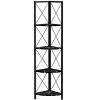 TOAOTBNBO 4 Tier Fan-shaped Storage Bookcase, Space-saving Tall Booksgelves with Metal Legs Office Narrow Display Book Shelf - 2 of 4