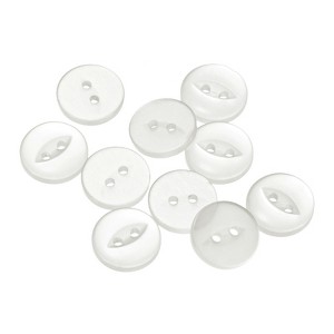 Unique Bargains Round Resin 2-Hole Fish Eye Craft Replacement Sewing Button 10 Pcs - 1 of 4