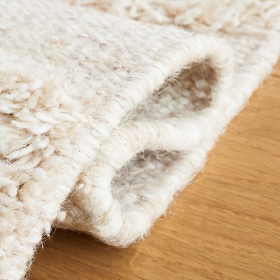 Ivory Hand-Knotted Wool 8' x 10' Area Rug
