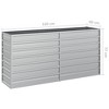 vidaXL Garden Raised Bed Silver Galvanized Steel 63 x 15.7 x 30.3 in - 4 of 4