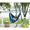 Ceara 3 Bar Hammock Swing Chair - Cream/Blue - Sol Living: Durable Nylon Fabric, No Assembly, Water-Resistant - 2 of 4