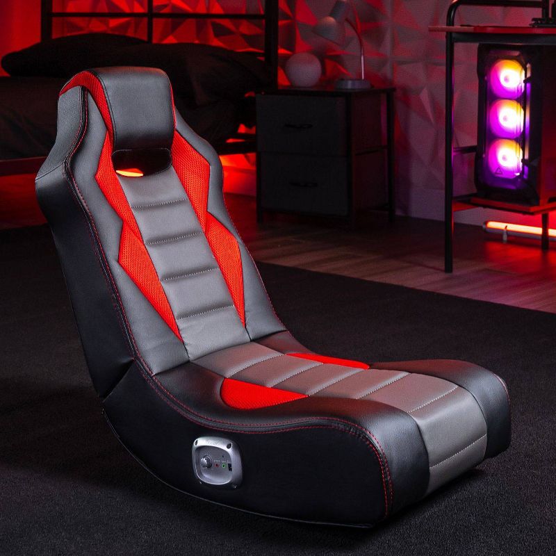 Flash 2.0 Wired Gaming Chair Rocker with Speakers Black/Red - X Rocker, 3 of 16