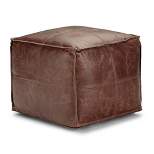 Erving Square Pouf Brown - WyndenHall
