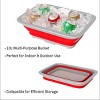 Collapsible Multiuse Wash Bin - Portable Wash Basin/Dish Tub/Ice Bucket with 10 L Capacity for Camping, Tailgating, More by Wakeman Outdoors (Red) - 3 of 4