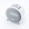 iHome Bluetooth Alarm Clock with Dual USB Charging and Nightlight - White/White - image 2 of 4