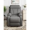 Electric Power Lift Recliner Chair for Elderly Fabric Recliner Chair for Seniors Side Pocket Remote Control Light Gray - 3 of 4