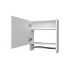 GlasFlength Decorative Wall Mirrors Bathroom Decor Cabinet Accent Mirror Vanity Medicine Cabinet Mirrors for Bathroom Wall, White, 17.7"*5.7"*19.7" - 4 of 4