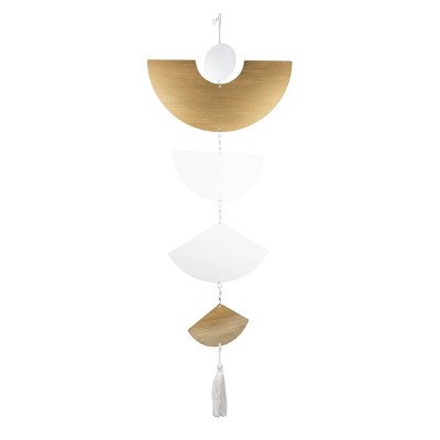 Geo Fan Shapes Wall Hanging Metal & Rope - Foreside Home & Garden