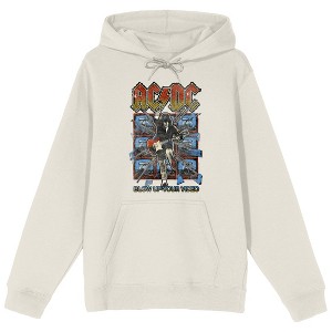 ACDC Blow Your Up Video Album Art Adult Tofu Long Sleeve Hooded Sweatshirt - 1 of 3