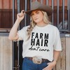 Simply Sage Market Women's Farm Hair Don't Care Short Sleeve Garment Dyed Tee - 2 of 4
