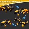 12V 3-in-1 Kids Ride-On Excavator & Tractor w/Detachable Trailer, Remote, LED Lights, Music, Digger Toy for Boys & Girls - 4 of 4