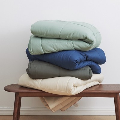 Full Sage and Sand Reversible Down Alternative Comforter Set