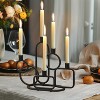 LuxenHome Black Metal 5-Taper Candle Holder Tabletop Sculpture - image 2 of 4