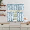 No. 918 1pc 54"x14" Genoa Mosaic Print Semi-Sheer Rod Pocket Kitchen Curtain Valance Blue - 4 of 4