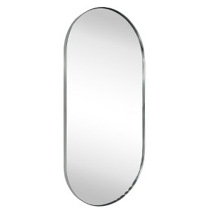 TEHOME Oba  Oval Metal Framed Wall Mounted Bathroom Vanity Mirror - 1 of 4