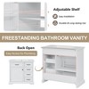 KWPZQEB 36" Bathroom Vanity with Ceramic Sink, Bathroom Storage Vanities Set with 3 Drawers and 2 Tip-out Drawers, Storage Cabinet for Bathroom,White - 4 of 4