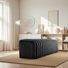 TiramisuBest Storage Ottoman Corduroy Bench Cat's Nest 3D Lamb Fleece Ottoman Oval Storage Bench Multi Functional Ottoman Seat Living Room - 3 of 4