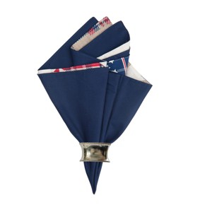 C&F Home 20" x 20" Levi Blue Patriotic 4th of July Reversible Napkin Set of 6 - 1 of 4