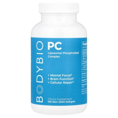 BodyBio PC, Liposomal Phospholipid Complex, 100 Non-GMO Softgels
