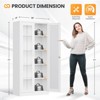 Mlezan Display Cabinet: Glass Doors, 4 Adjustable Shelves, Locking Case. Ideal for Home, Office, or Clinic. Assembly Required. - 3 of 4
