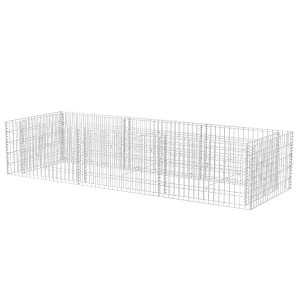 vidaXL Raised Garden Bed Raised Flower Bed Gabion Basket Galvanized Steel - 1 of 4