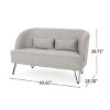 NicBex Small Modern Loveseat Sofa Upholstered Comfy Fabric 2 Seater Couch with Metal Legs for Living Room,Apartment - 3 of 4