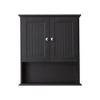 Sapphtopaz Modern Wall Bathroom Cabinet with Door & Open Shelves Wooden Bathroom Cabinet Over The Toilet Wall Storage Cabinet,Medicine Cabinets - 4 of 4