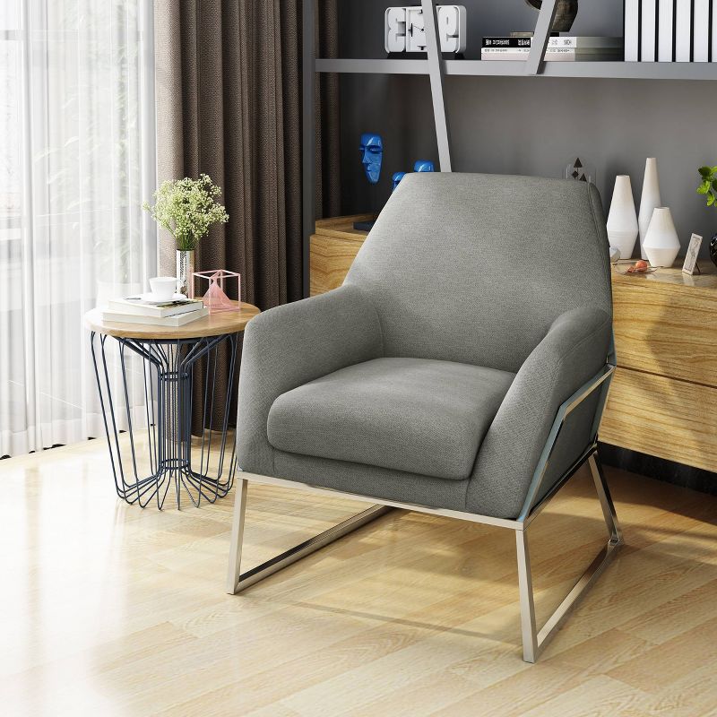 Zahara Modern Chair Gray - Christopher Knight Home, 3 of 7