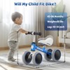 Allobebe 4-Wheel Baby Balance Bike with Adjustable Seat Mint Green - 4 of 4
