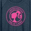 Women's - Barbie - Limited Edition One Of A Kind Lightweight French Terry Wide Neck Long Sleeve Shirt - 2 of 4