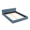 GDFStudio Hunter Queen Size Pleated Chenille Upholstered Wood Bed with Headboard - 4 of 4