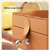 HTUTWOO Faux Leather Travel Jewelry Box Compact Jewelry Case for Earring Ring Necklace Bracelet Organizer Storage Holder Boxes, Brown - 2 of 4