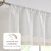 52"x18" Lush Decor Brigitte Embroidery Eyelet Scalloped Edge Valance Neutral Single - 3 of 4