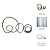 Decorative Object Metal and Aluminum Abstract Looped Rings Metallic Finish for Home or Office - 16" Bronze & Copper - 4 of 4